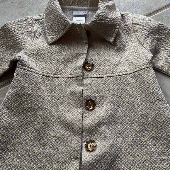 Sweet Heart Rose Toddler Girl’s Gold and Cream Sparkle Jacket 2T - Picture 3 of 7